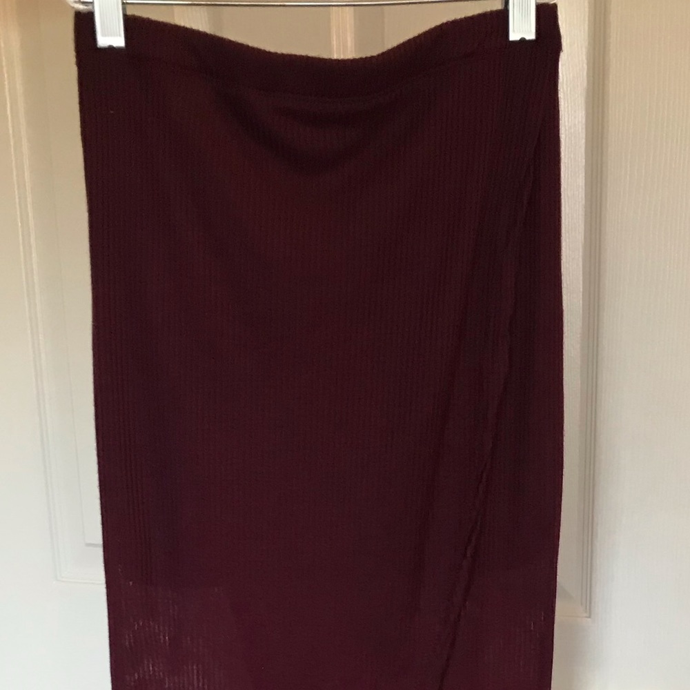 maroon skirt